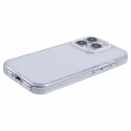 For iPhone 16 Pro Max Clear Case TPU+PC Shockproof Phone Back Cover