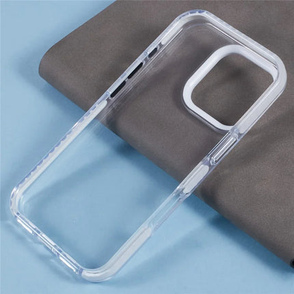 For iPhone 16 Pro Max Clear Case TPU+PC Shockproof Phone Back Cover