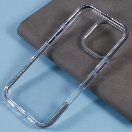 For iPhone 16 Pro Max Clear Case TPU+PC Shockproof Phone Back Cover
