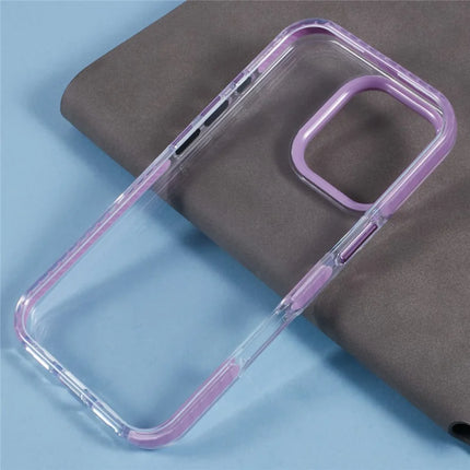 For iPhone 16 Pro Max Clear Case TPU+PC Shockproof Phone Back Cover