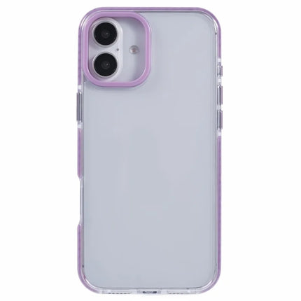 For iPhone 16 Clear Case TPU+PC Shockproof Phone Back Cover