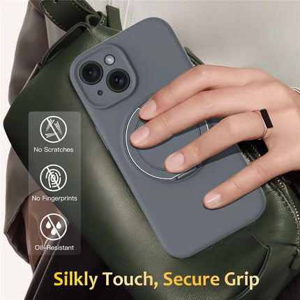 For iPhone 13 Case Compatible with MagSafe Metal Kickstand PC + Silicone Phone Cover