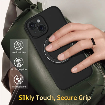 For iPhone 13 Case Compatible with MagSafe Metal Kickstand PC + Silicone Phone Cover