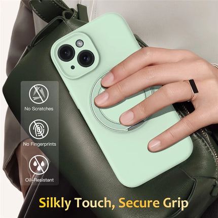 For iPhone 13 Case Compatible with MagSafe Metal Kickstand PC + Silicone Phone Cover