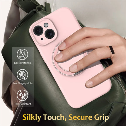 For iPhone 13 Case Compatible with MagSafe Metal Kickstand PC + Silicone Phone Cover