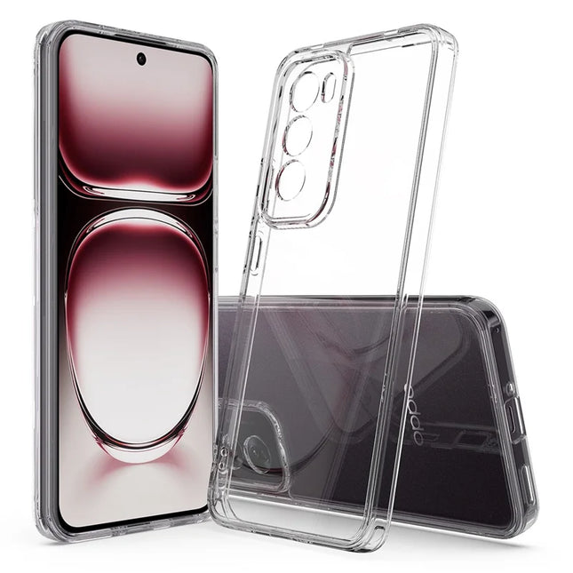 For Oppo Reno12 Pro 5G (Global) Clear Phone Case TPU+Acrylic Shockproof Phone Back Cover