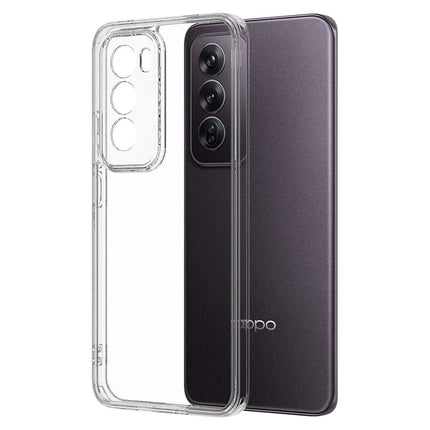 For Oppo Reno12 Pro 5G (Global) Clear Phone Case TPU+Acrylic Shockproof Phone Back Cover