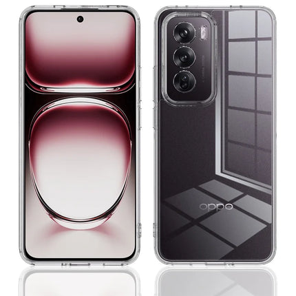 For Oppo Reno12 Pro 5G (Global) Clear Phone Case TPU+Acrylic Shockproof Phone Back Cover
