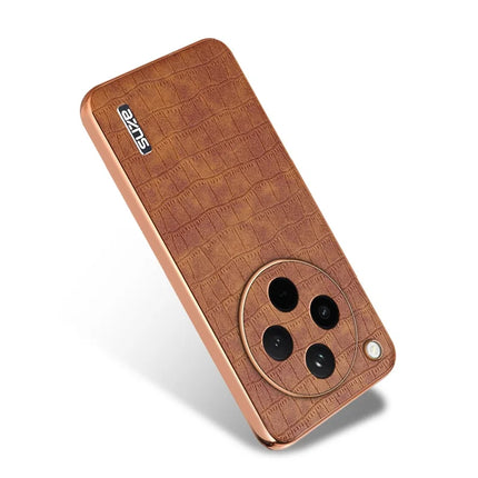 AZNS For Oppo Find X8 5G Case Electroplating Crocodile Texture PU+TPU Phone Cover