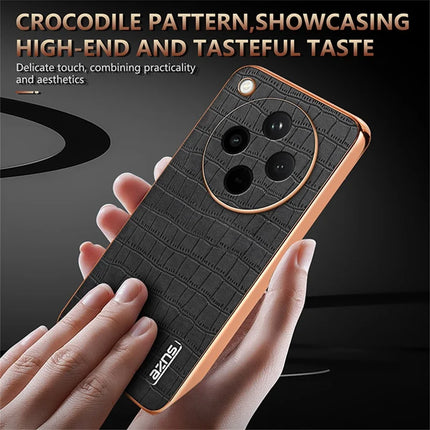 AZNS For Oppo Find X8 5G Case Electroplating Crocodile Texture PU+TPU Phone Cover