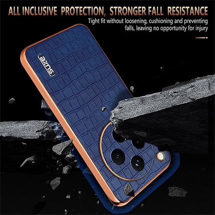 AZNS For Oppo Find X8 5G Case Electroplating Crocodile Texture PU+TPU Phone Cover