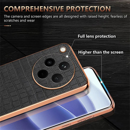 AZNS For Oppo Find X8 5G Case Electroplating Crocodile Texture PU+TPU Phone Cover