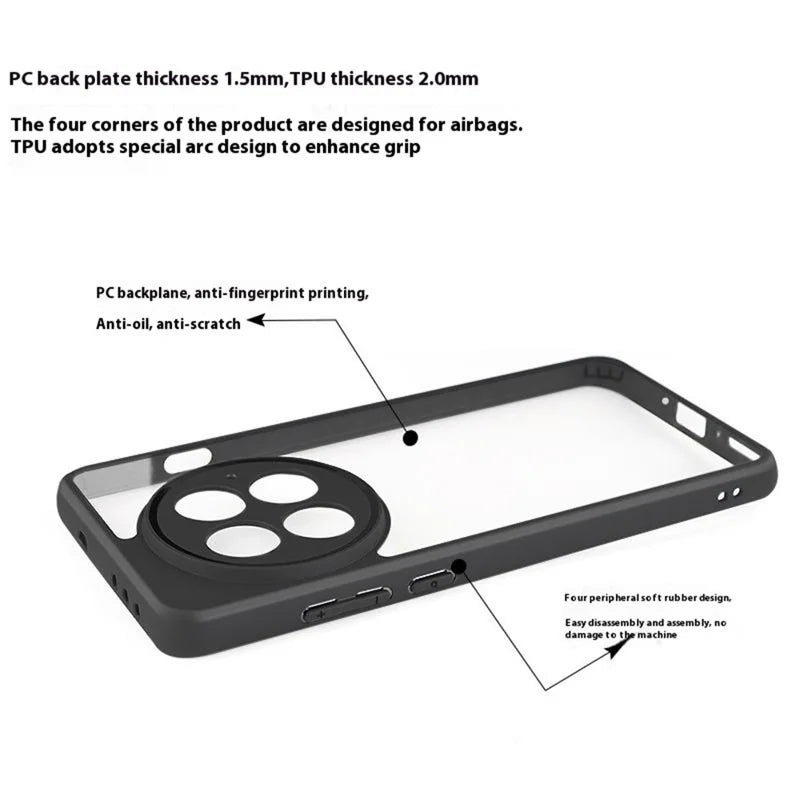 ShopCaseCart Case OnePlus 13 Protective cover Impact-resistant PC+TPU Clear Back Phone Guard