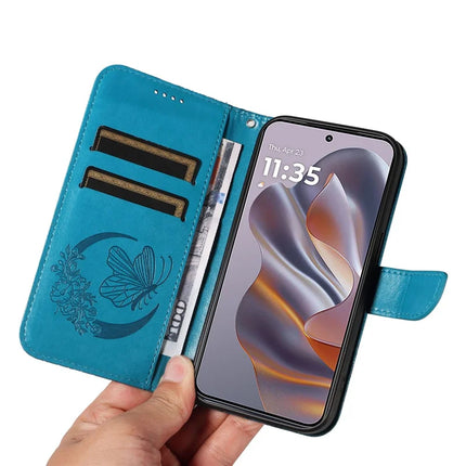 For Motorola Moto G55 5G Case Butterfly Pattern Leather Wallet Flip Phone Cover