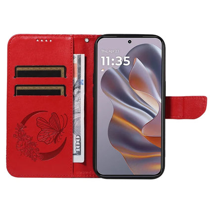 For Motorola Moto G55 5G Case Butterfly Pattern Leather Wallet Flip Phone Cover
