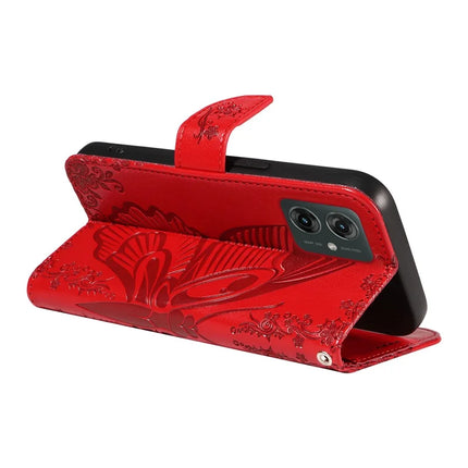 For Motorola Moto G55 5G Case Butterfly Pattern Leather Wallet Flip Phone Cover