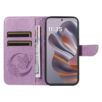 For Motorola Moto G55 5G Case Butterfly Pattern Leather Wallet Flip Phone Cover