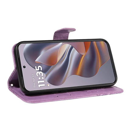 For Motorola Moto G55 5G Case Butterfly Pattern Leather Wallet Flip Phone Cover