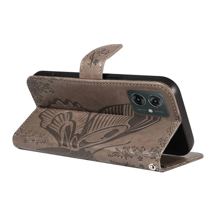 For Motorola Moto G55 5G Case Butterfly Pattern Leather Wallet Flip Phone Cover