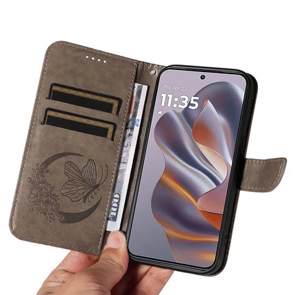 For Motorola Moto G55 5G Case Butterfly Pattern Leather Wallet Flip Phone Cover