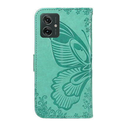 For Motorola Moto G55 5G Case Butterfly Pattern Leather Wallet Flip Phone Cover