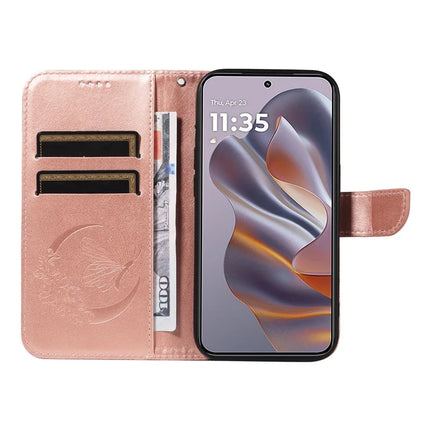 For Motorola Moto G55 5G Case Butterfly Pattern Leather Wallet Flip Phone Cover