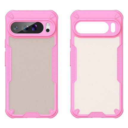 For Google Pixel 9 Pro XL Case PC+TPU Semi-Transparent Frosted Finish Protective Phone Cover