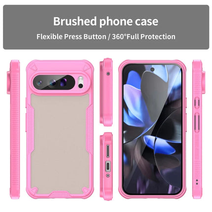 For Google Pixel 9 Pro XL Case PC+TPU Semi-Transparent Frosted Finish Protective Phone Cover