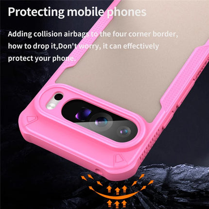 For Google Pixel 9 Pro XL Case PC+TPU Semi-Transparent Frosted Finish Protective Phone Cover