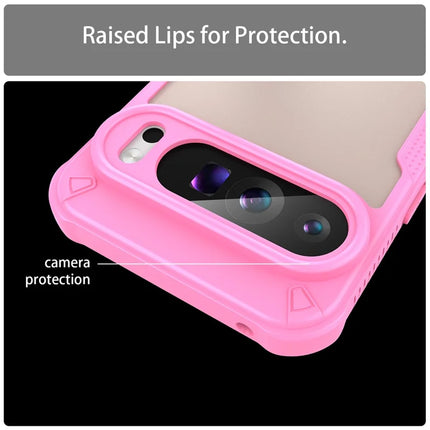 For Google Pixel 9 Pro XL Case PC+TPU Semi-Transparent Frosted Finish Protective Phone Cover