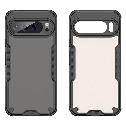 For Google Pixel 9 Pro XL Case PC+TPU Semi-Transparent Frosted Finish Protective Phone Cover