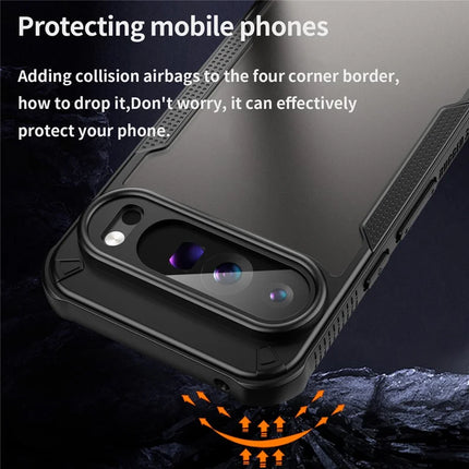 For Google Pixel 9 Pro XL Case PC+TPU Semi-Transparent Frosted Finish Protective Phone Cover