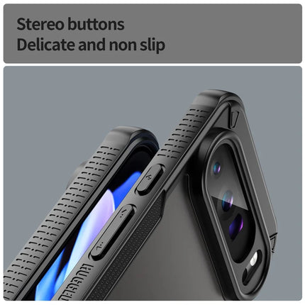 For Google Pixel 9 Pro XL Case PC+TPU Semi-Transparent Frosted Finish Protective Phone Cover