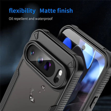 For Google Pixel 9 Pro XL Case PC+TPU Semi-Transparent Frosted Finish Protective Phone Cover