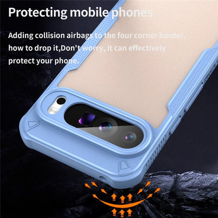 For Google Pixel 9 Pro XL Case PC+TPU Semi-Transparent Frosted Finish Protective Phone Cover