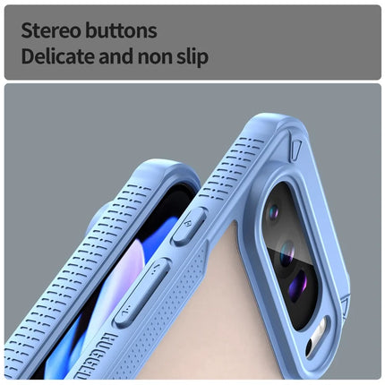 For Google Pixel 9 Pro XL Case PC+TPU Semi-Transparent Frosted Finish Protective Phone Cover