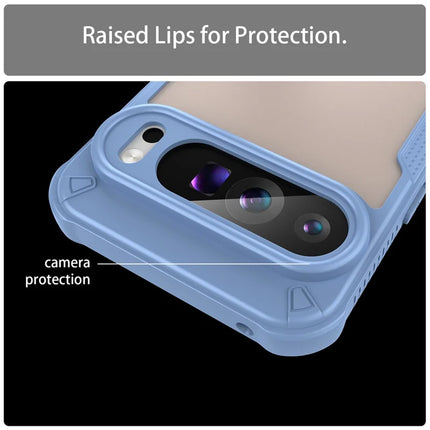 For Google Pixel 9 Pro XL Case PC+TPU Semi-Transparent Frosted Finish Protective Phone Cover