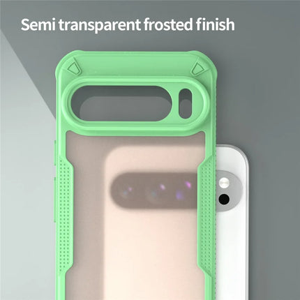 For Google Pixel 9 Pro XL Case PC+TPU Semi-Transparent Frosted Finish Protective Phone Cover