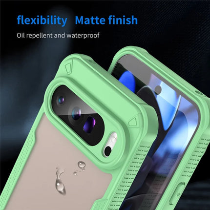For Google Pixel 9 Pro XL Case PC+TPU Semi-Transparent Frosted Finish Protective Phone Cover