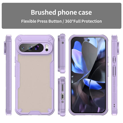 For Google Pixel 9 Pro XL Case PC+TPU Semi-Transparent Frosted Finish Protective Phone Cover