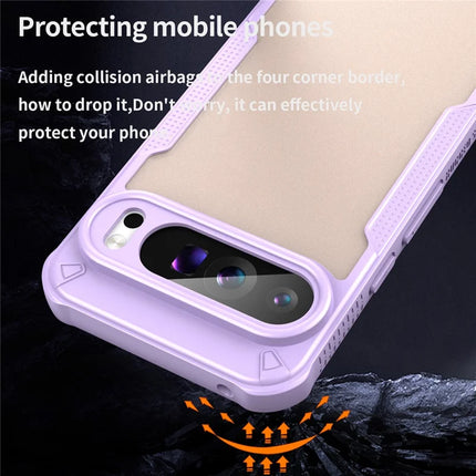 For Google Pixel 9 Pro XL Case PC+TPU Semi-Transparent Frosted Finish Protective Phone Cover