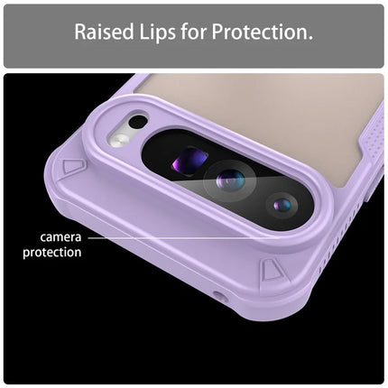 For Google Pixel 9 Pro XL Case PC+TPU Semi-Transparent Frosted Finish Protective Phone Cover