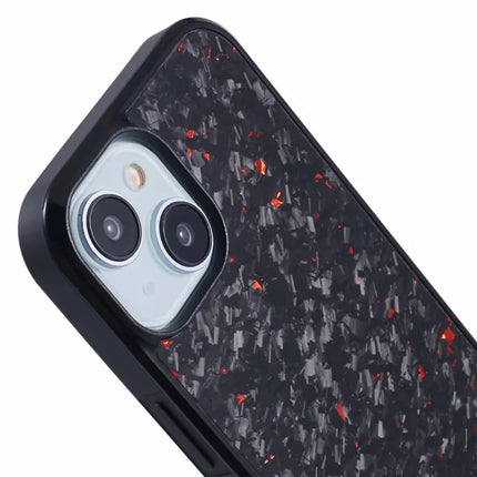 For iPhone 13 Magnetic Case Forged Texture Aramid Fiber+TPU Anti-Slip Phone Cover