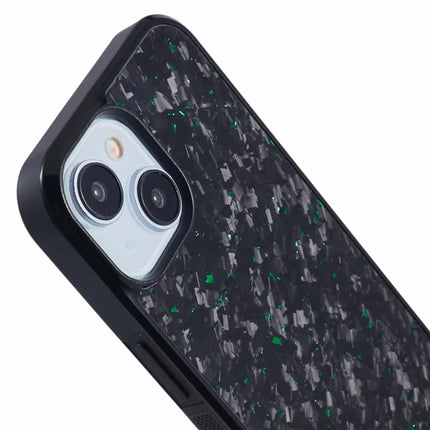 For iPhone 14 Magnetic Case Forged Texture Aramid Fiber+TPU Anti-Slip Phone Cover
