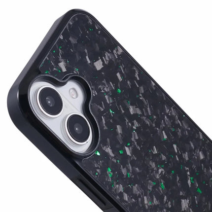 For iPhone 16 Plus Magnetic Case Forged Texture Aramid Fiber+TPU Anti-Slip Phone Cover