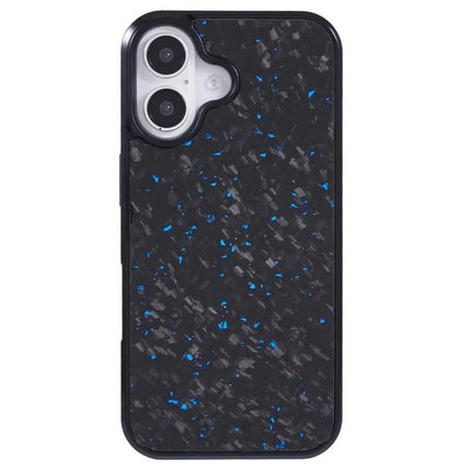 For iPhone 16 Plus Magnetic Case Forged Texture Aramid Fiber+TPU Anti-Slip Phone Cover
