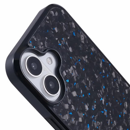 For iPhone 16 Plus Magnetic Case Forged Texture Aramid Fiber+TPU Anti-Slip Phone Cover