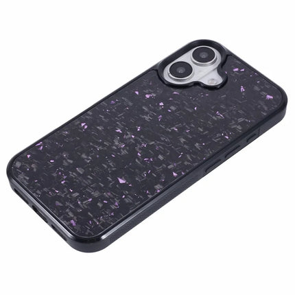 For iPhone 16 Plus Magnetic Case Forged Texture Aramid Fiber+TPU Anti-Slip Phone Cover