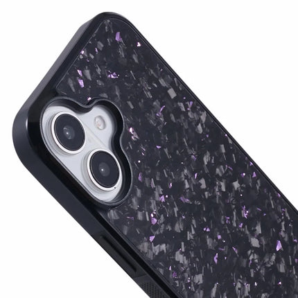 For iPhone 16 Plus Magnetic Case Forged Texture Aramid Fiber+TPU Anti-Slip Phone Cover