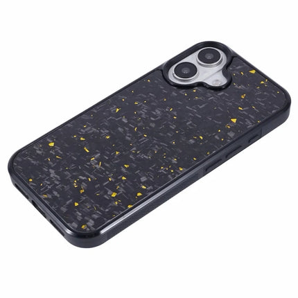 For iPhone 16 Plus Magnetic Case Forged Texture Aramid Fiber+TPU Anti-Slip Phone Cover